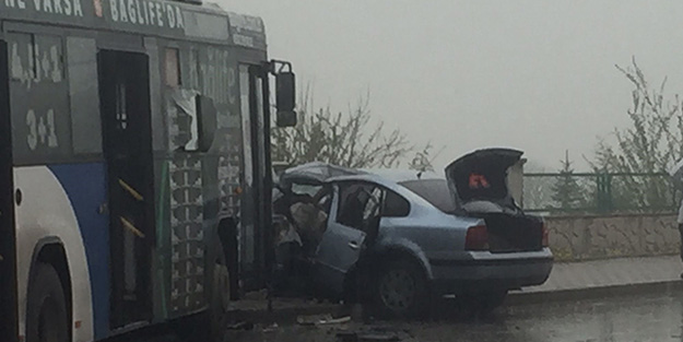 Başkent'te bayramın son günü feci kaza! Halk otobüsü ile otomobil çarpıştı: 1 ölü