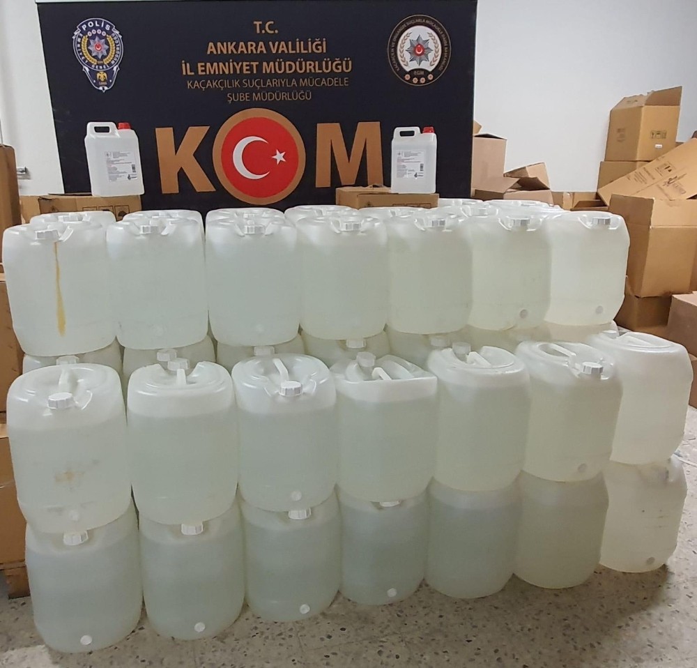 Başkentte etil alkol operasyonu 