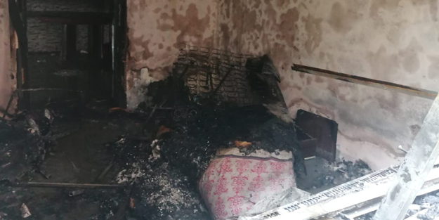 Başkentte korku dolu anlar! Evini ateşe verdi bileklerini kesti