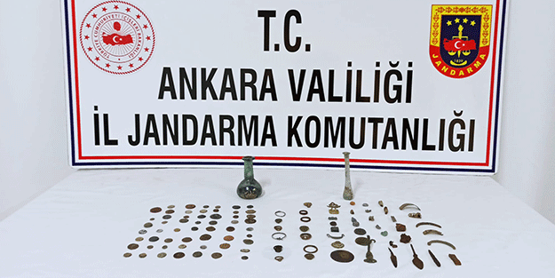 Başkentteki operasyonda 107 tarihi eser ele geçirildi