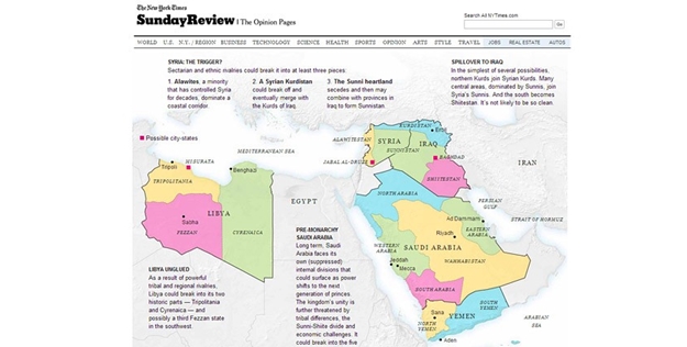 Batı medyasının Ortadoğu haritası