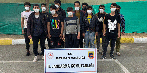 Batman'da 12 düzensiz göçmen yakalandı