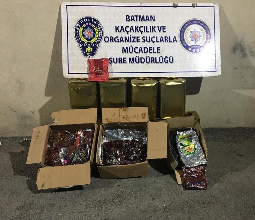 Batman’da 274 kilo nargile tütünü ele geçirildi 