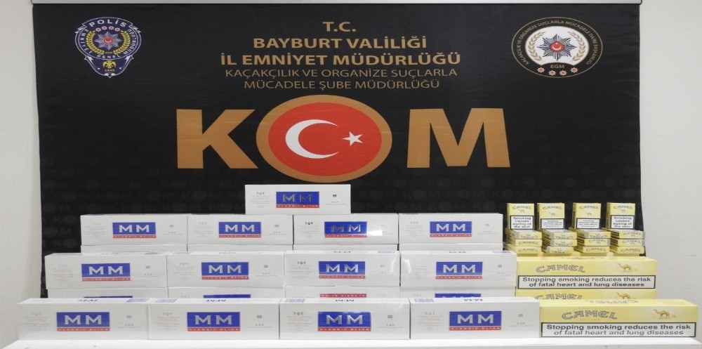 Bayburt’ta 316 paket gümrük kaçağı sigara ele geçirildi 
