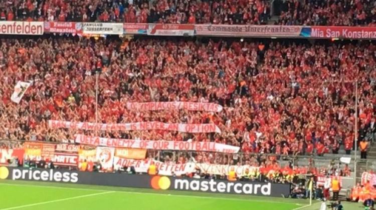 Bayern - R.Madrid maçında Beşiktaş pankartı!
