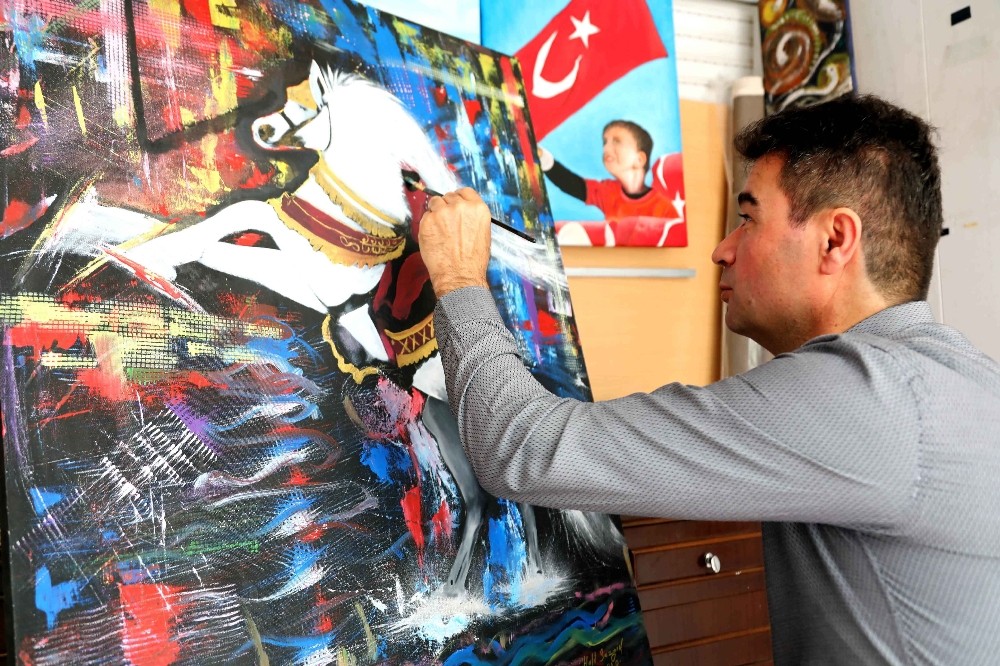 Bayraklı’da ressamlardan uluslararası sanal sergi 