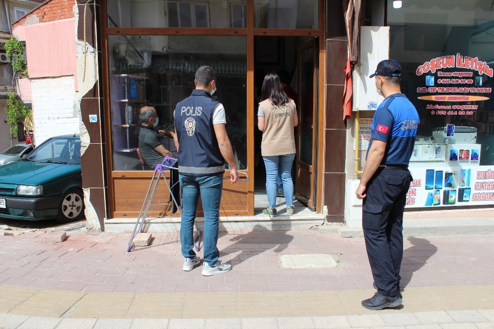 Bayramiç’te korona virüs denetimleri 