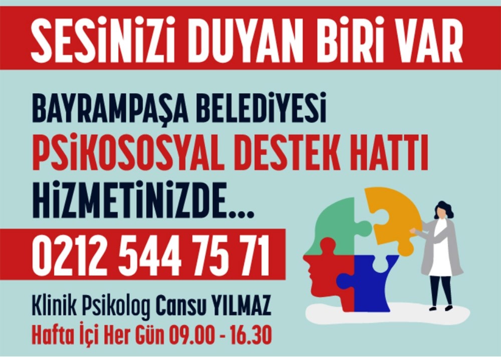 Bayrampaşa Belediyesi’nden salgına karşı psikolojik destek 