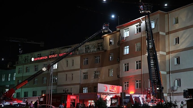 Bayrampaşa Devlet Hastanesinde yangın çıktı