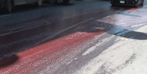 Bayrampaşa'da 'kırmızı sıvı' endişesi