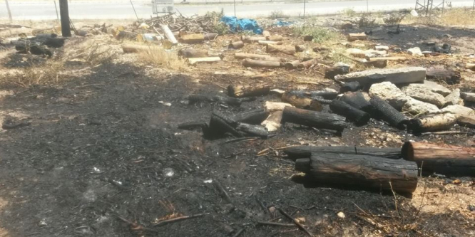 Adıyaman’da anız ve odun yangını