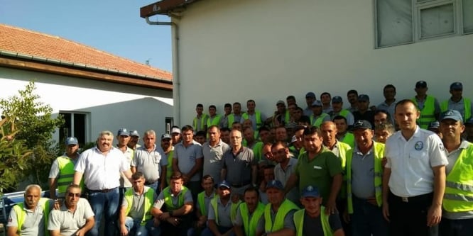 Başkan Kayda, işçilerle bayramlaştı