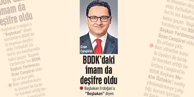 BDDK’daki cemaat imamı görevden alındı