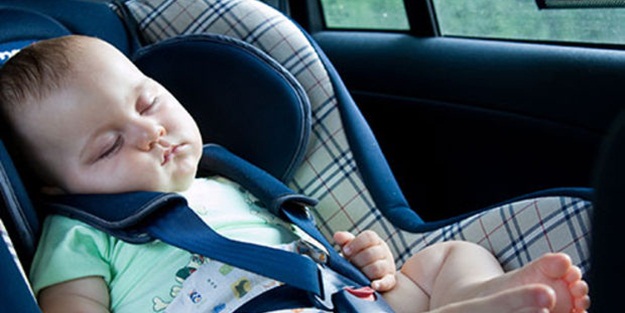Araba koltuğunda uyutmayın