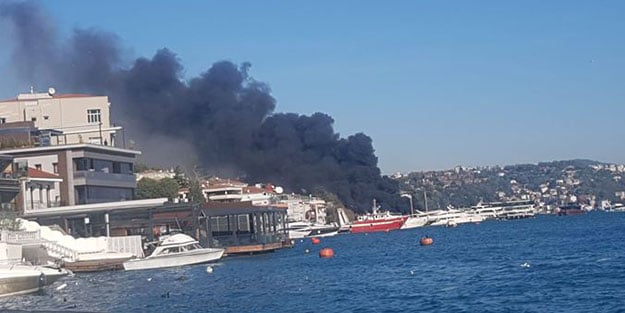Bebek'te lüks yat alev aldı!