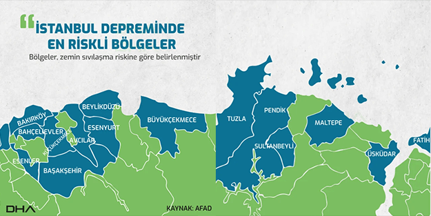 Beklenen İstanbul depremi için en riskli 15 ilçe paylaşıldı