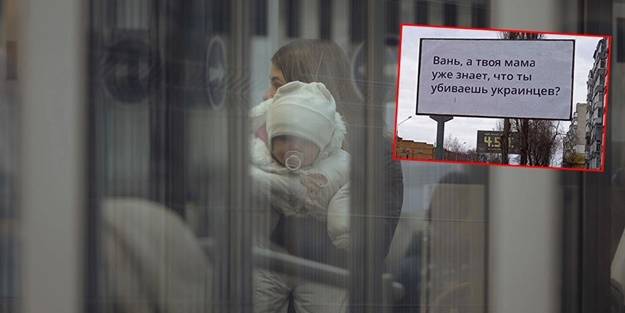 Beklenmedik hamle: Ukrayna'da billboardlardan Rus askerlerine mesaj!