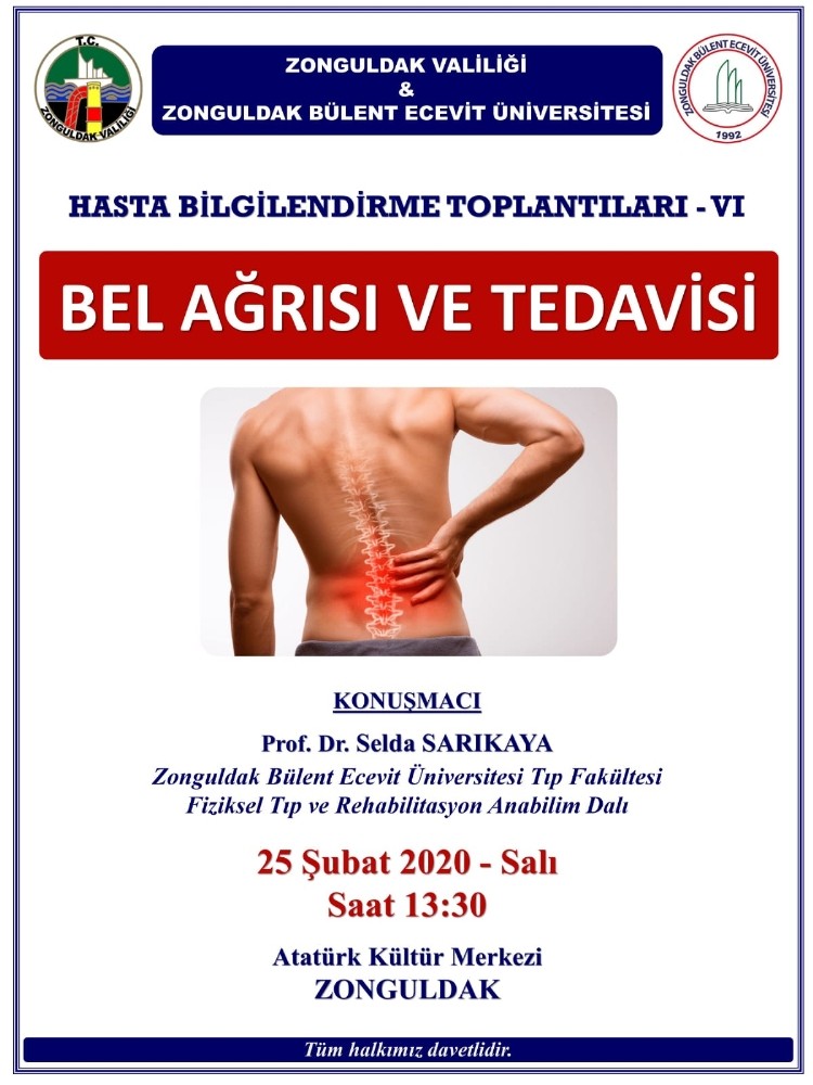 Bel ağrısı ve tedavileri anlatılacak 