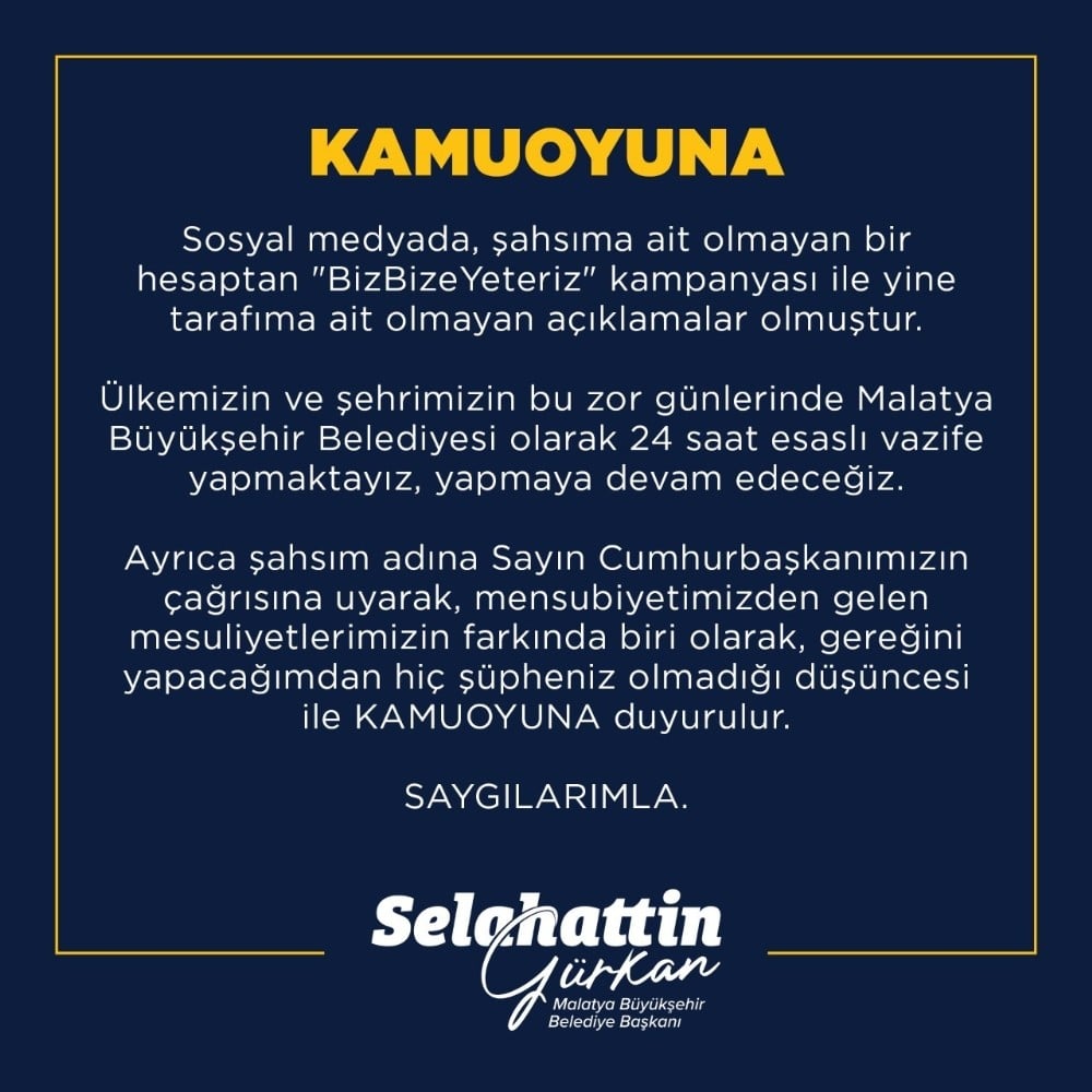 Belediye Başkanı Gürkan kampanya hesabına para yatıracak 