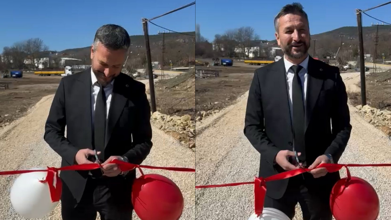 Belediye başkanı tek başına açılış yaptı: ‘Sade olsun’