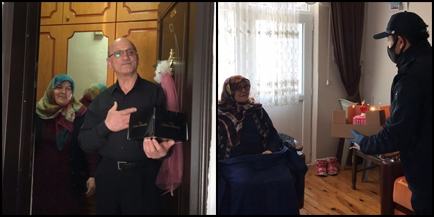 Belediye ekiplerinden evlilik yıl dönümü ve doğum günü sürprizi!