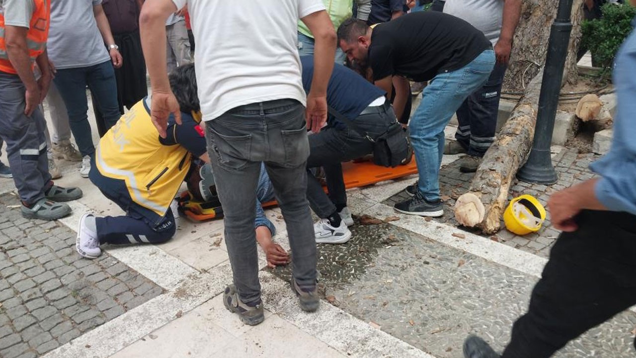 Belediye işçisini ağır yaralayan feci kaza