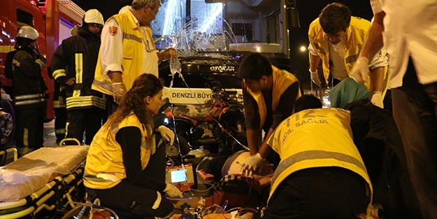 Belediye otobüsü ile ATV çarpıştı