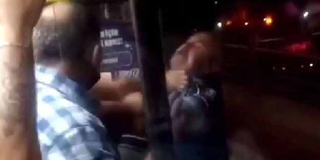 Belediye otobüsünde cinnet anları