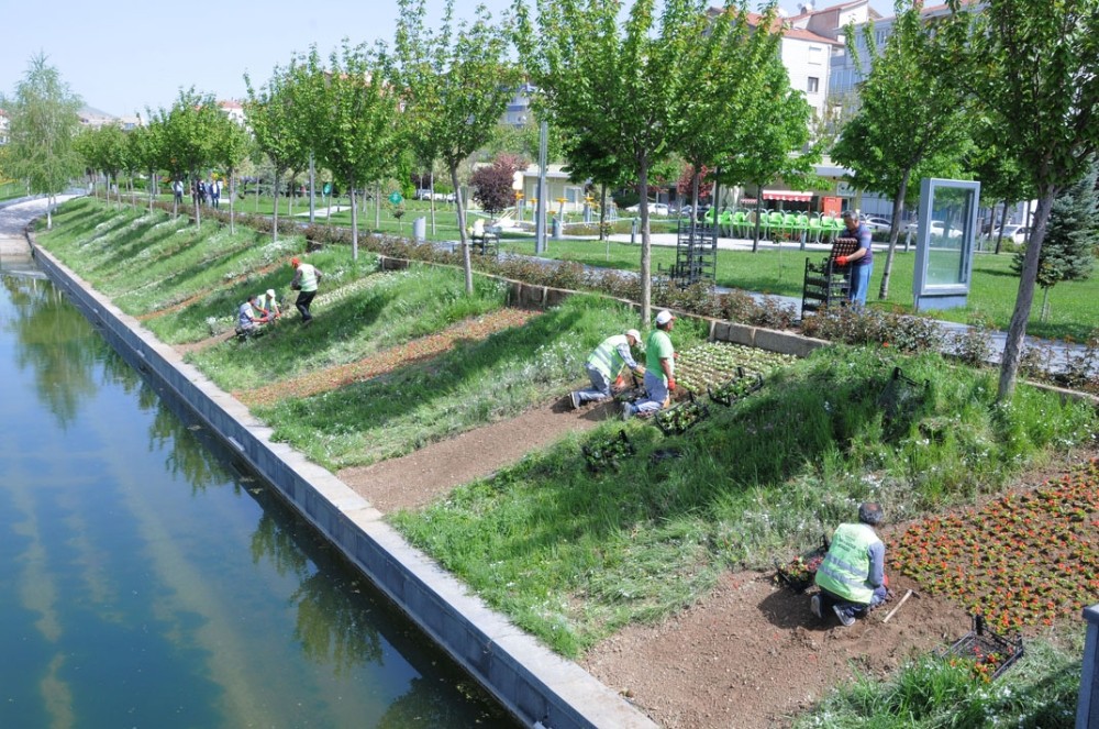Belediye Park Bahçeler Müdürlüğü, şehir güzelleştirme çalışmalarını sürdürüyor 