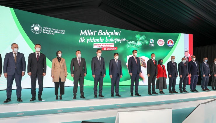 Belören Millet Bahçesi'nin ilk fidanı dikildi