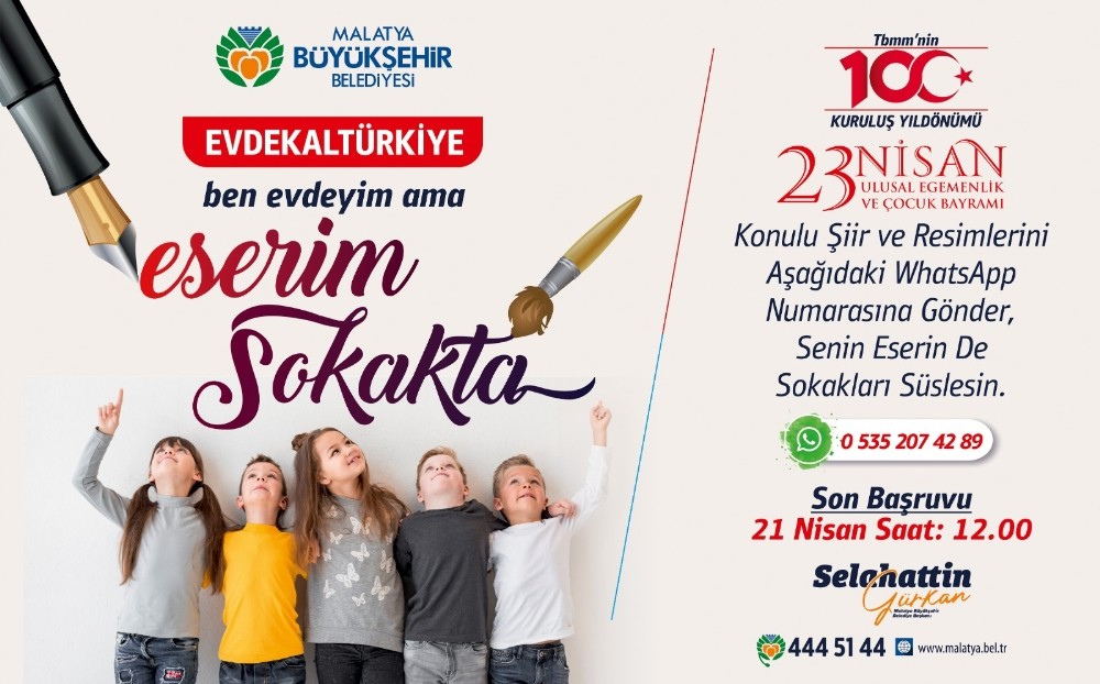Ben Evdeyim Ama Eserim Sokakta etkinliği 23 Nisan’da 