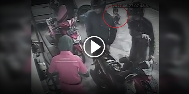 Benzin istasyonunda feci kaza!