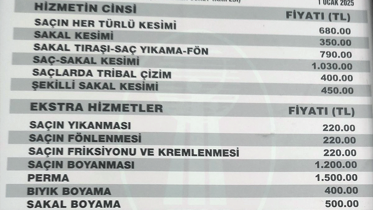 Berberler Odası’nın 2025 tarifesi şaşkınlığa neden oldu! Fiyatlara tepkiler çığ gibi