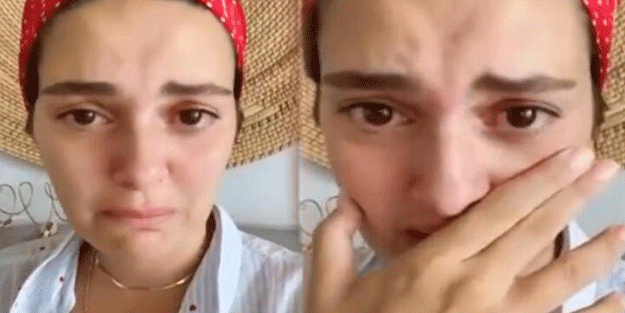 Bergüzar Korel ağlayarak o anları paylaştı! Hesabından canlı yayın açtı