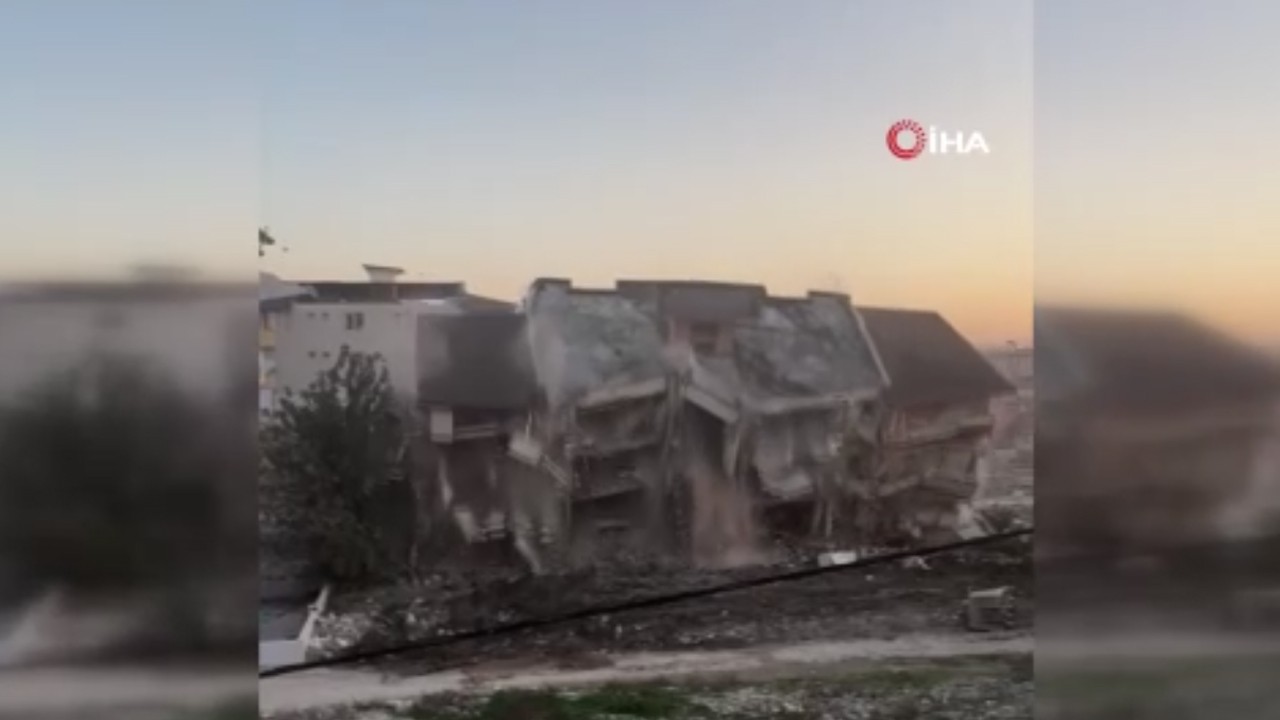 Beş katlı bina böyle yerle bir oldu! O anlar kamerada