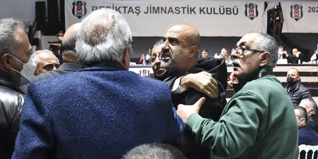 Beşiktaş genel kurulunda gerginlik