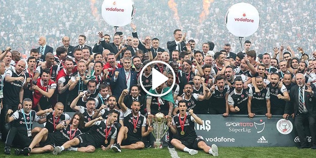 Beşiktaş şampiyonluk kupasını aldı