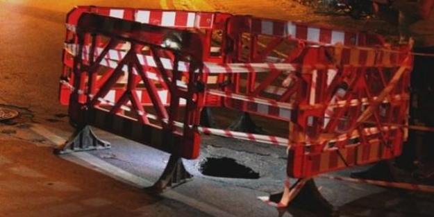Beşiktaş'ta bir yol çökmesi daha