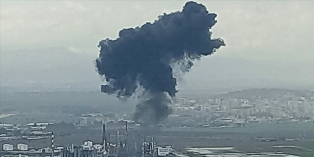 Beter olun! İsrail'in Hayfa Limanı'nda şiddetli patlama