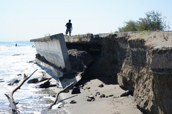 Beton blok çöktü! Karadeniz, sahil yolunu yutuyor