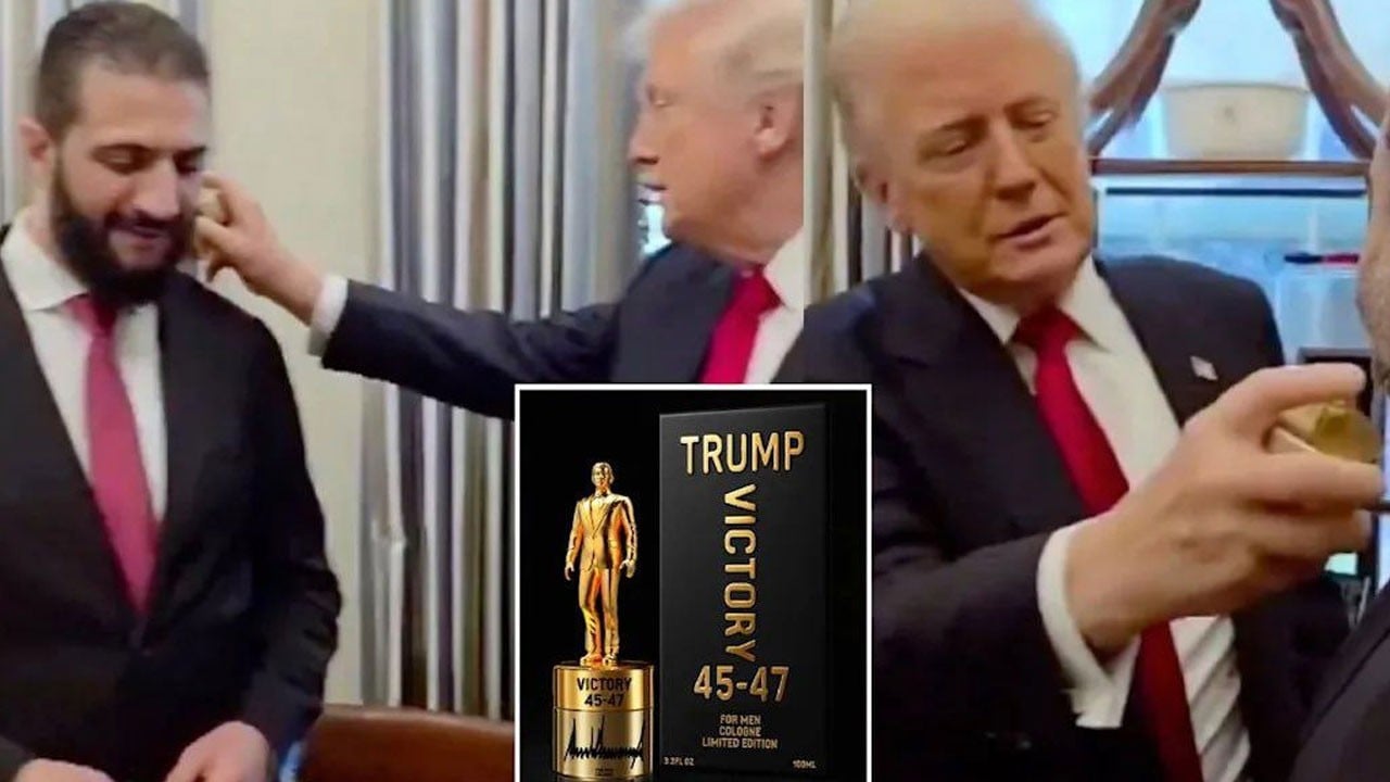 Beyaz Saray’da da kulağına sıkmıştı! Trump, 'Seninki bitmiştir şimdi' diyerek Şara’ya iki şişe parfüm gönderdi