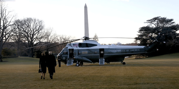 Beyaz Saray'dan ayrılan Trump'tan olay açıklama