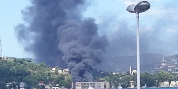İstanbul Beykoz'da korkutan yangın!
