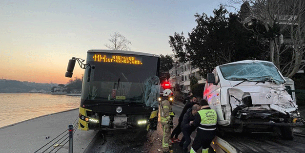 Beykoz'da İETT otobüsü kaza yaptı! Yaralılar var