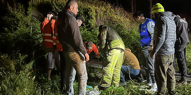 Beykoz’da kuyuya düşen vatandaş 1 saatlik çalışmanın ardından çıkarıldı