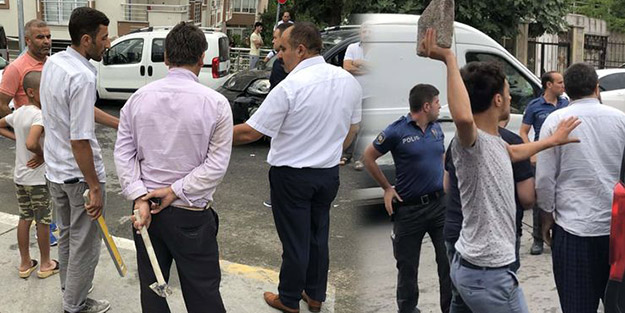 Beylikdüzü’nde ortalık karıştı! Keserli sopalarla birbirlerine girdiler