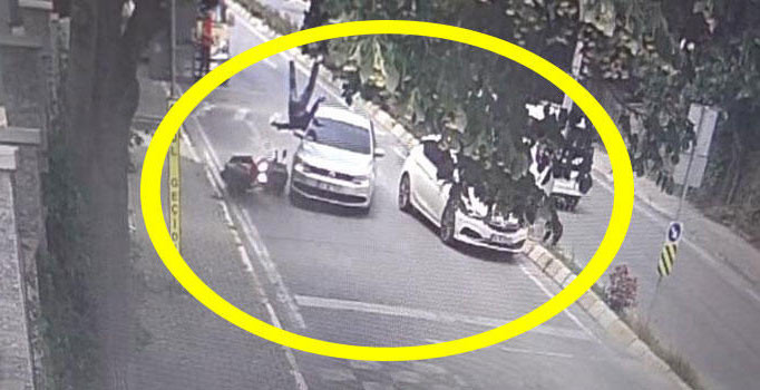Beylikdüzü'nde polisten kaçan şahıslar motosikleti kişiye çarptı
