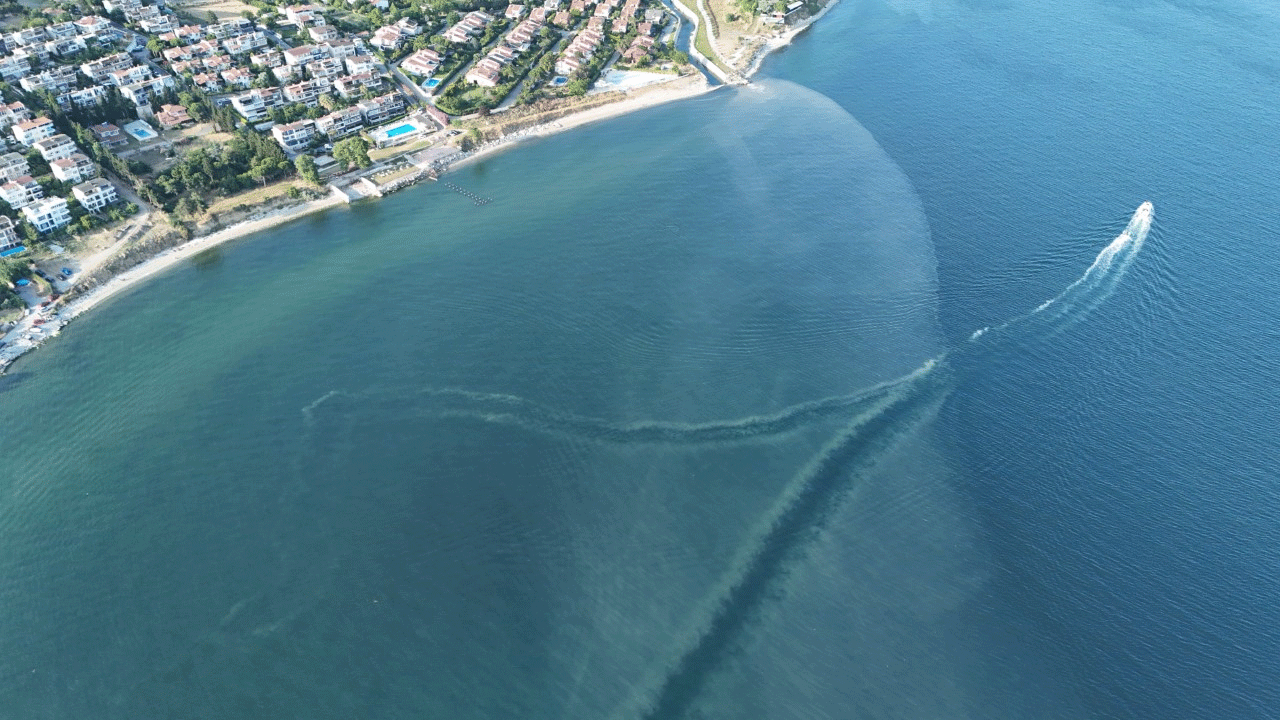 Beylikdüzü'nde tepki çeken görüntü: Denizin rengi kahverengine döndü!