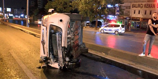 Beylikdüzü'nde trafik kazası! 100 metre sürüklendi