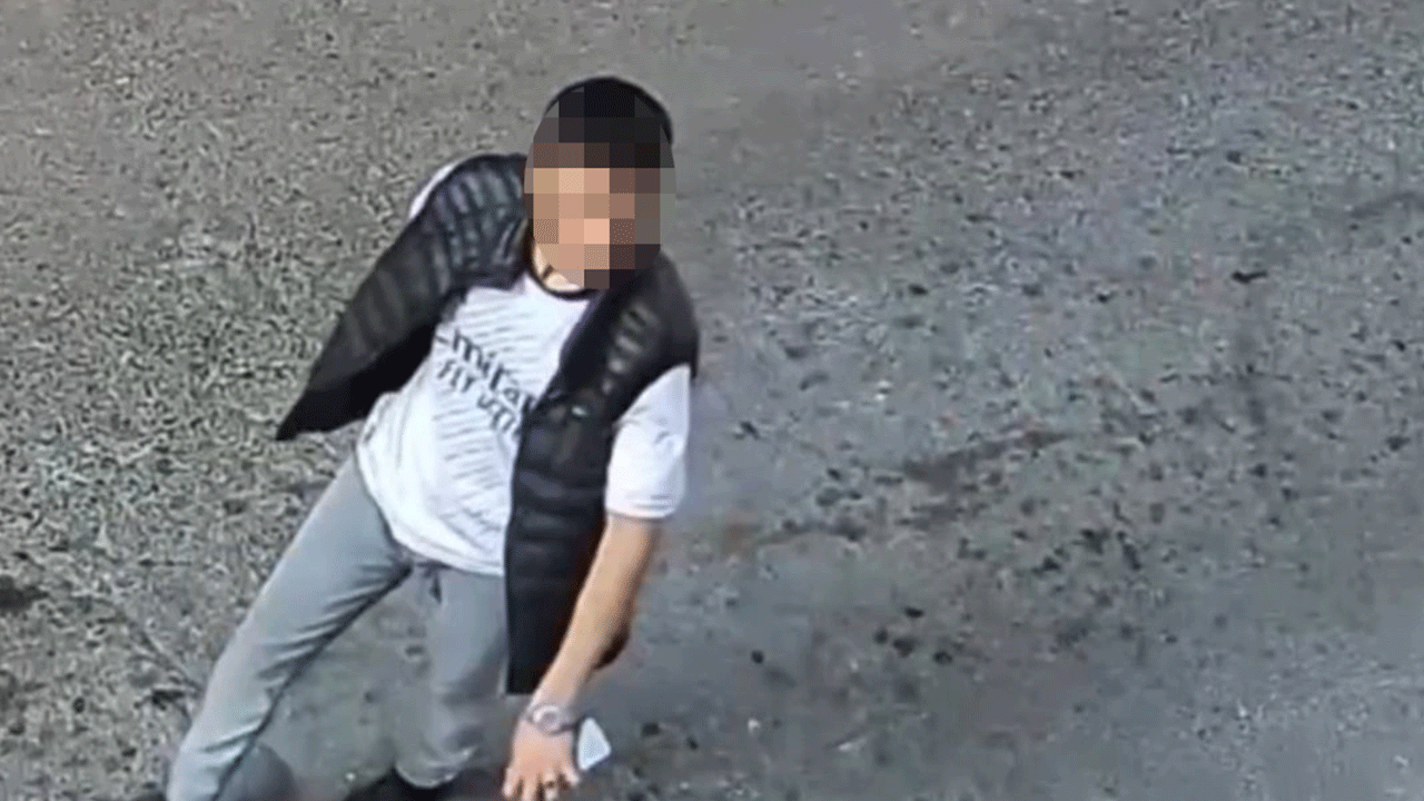 Beyoğlu'nda ilginç görüntü: Kamerayı görünce engelli taklidi yaptı